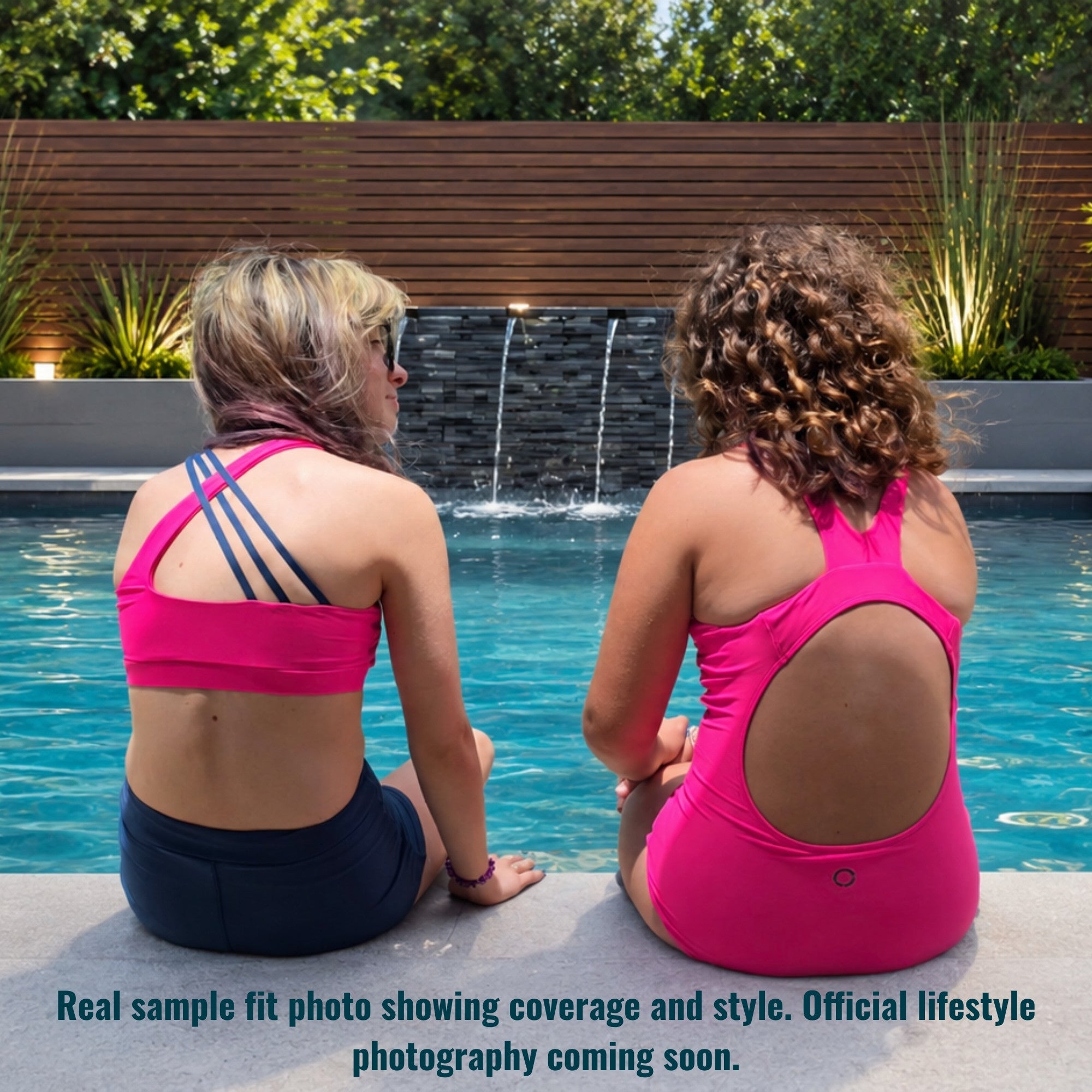 Crossline Top - Coral Rush with Deep Tide Straps *Pre-Order*