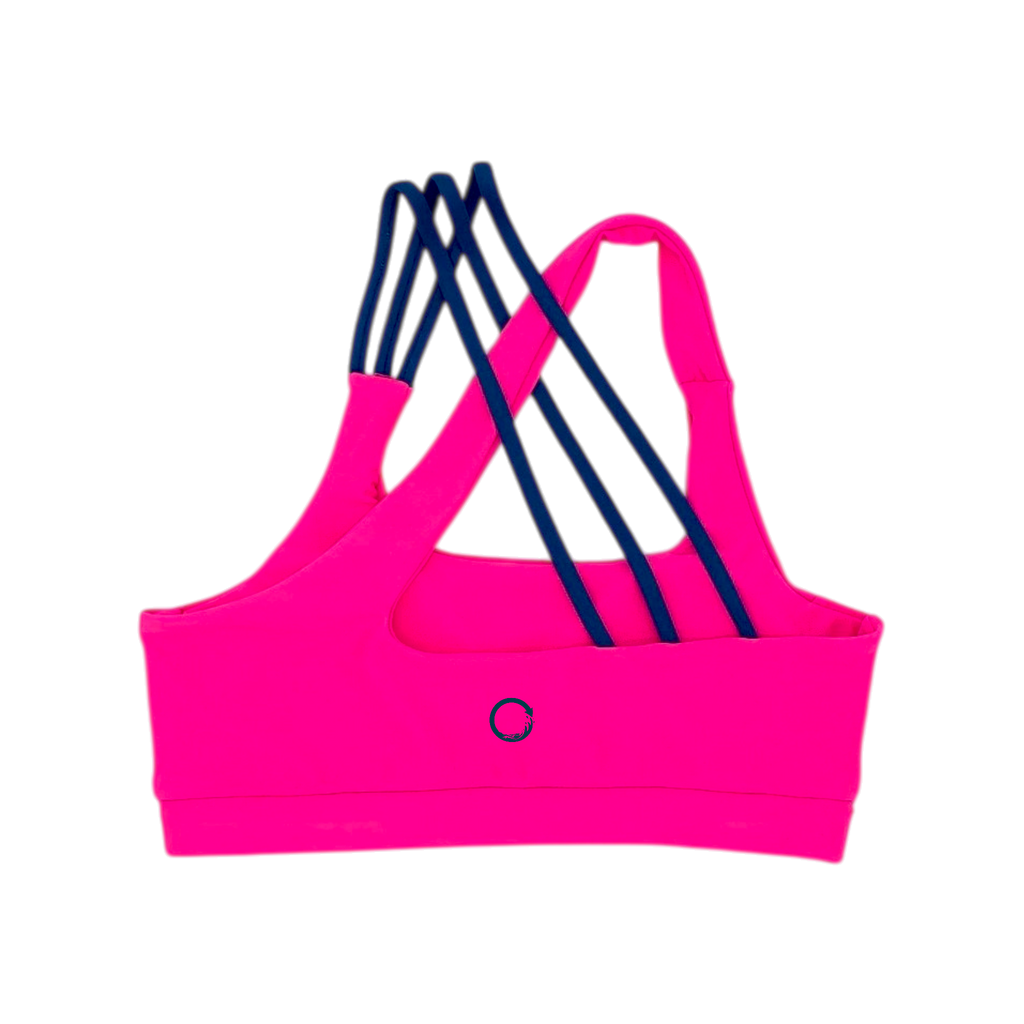 Crossline Top - Coral Rush with Deep Tide Straps *Pre-Order*