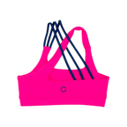 Crossline Top - Coral Rush with Deep Tide Straps *Pre-Order*